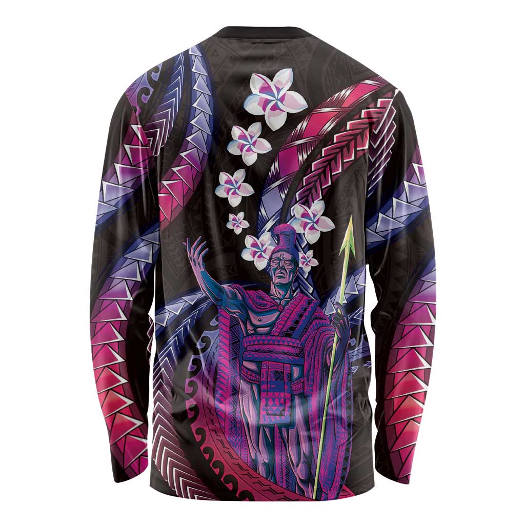Hawaii King Kamehameha Long Sleeve Shirt Fantastic Plumeria Sweet Vibes LT01 - Polynesian Pride