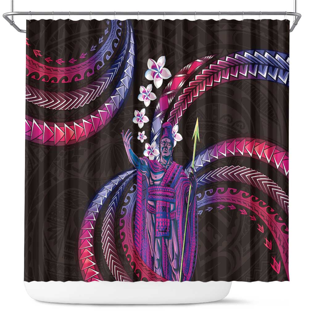 Hawaii King Kamehameha Shower Curtain Fantastic Plumeria Sweet Vibes LT01 Pink - Polynesian Pride