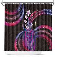 Hawaii King Kamehameha Shower Curtain Fantastic Plumeria Sweet Vibes LT01 Pink - Polynesian Pride