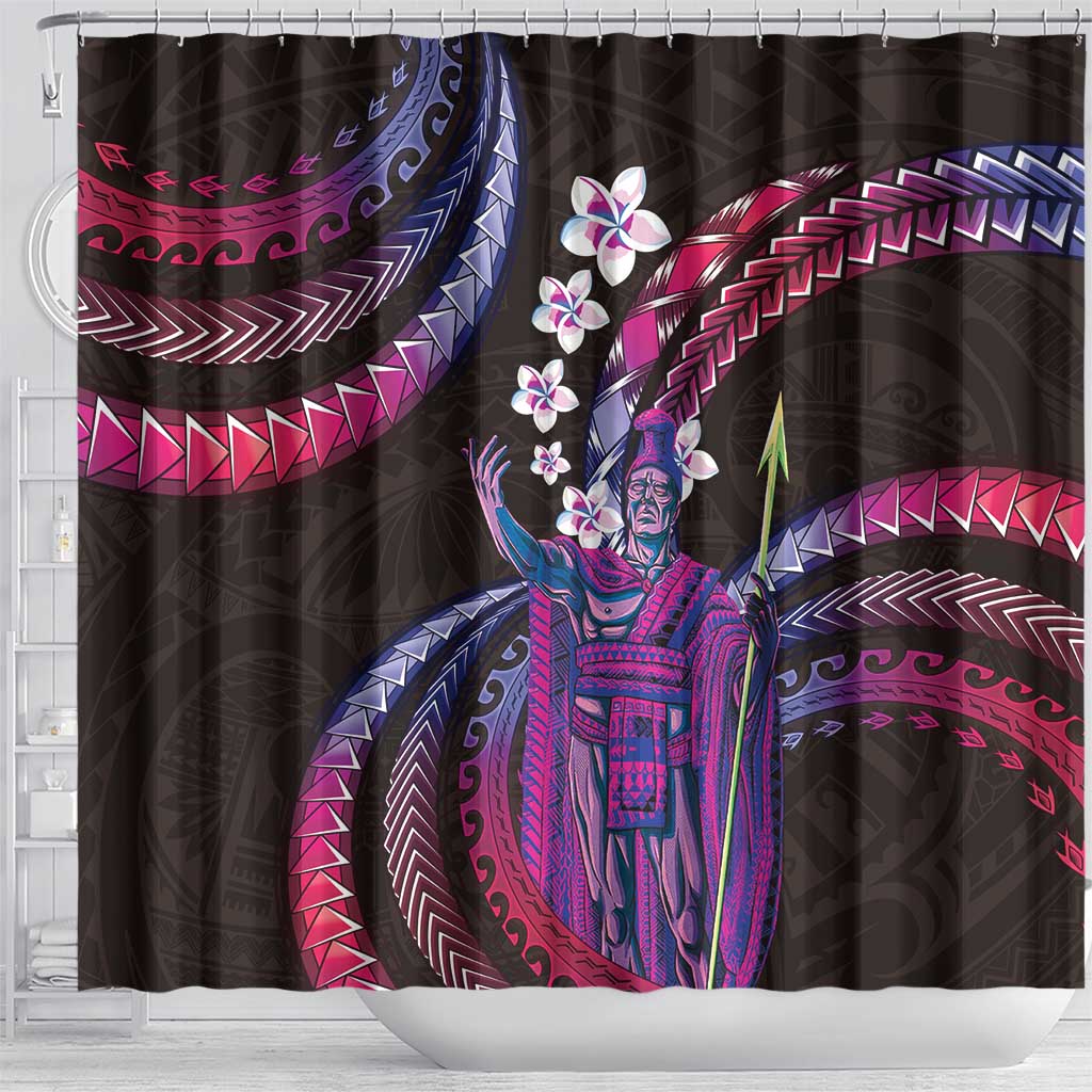 Hawaii King Kamehameha Shower Curtain Fantastic Plumeria Sweet Vibes LT01 - Polynesian Pride