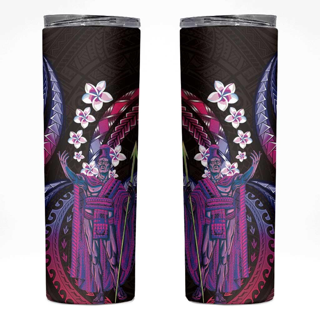 Hawaii King Kamehameha Skinny Tumbler Fantastic Plumeria Sweet Vibes