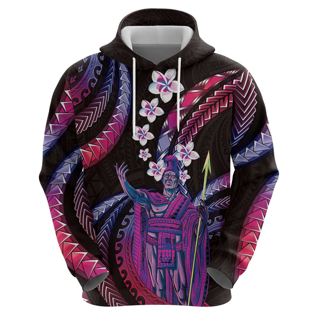 Hawaii King Kamehameha Zip Hoodie Fantastic Plumeria Sweet Vibes LT01 - Polynesian Pride