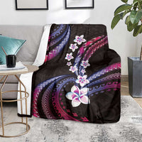 Hawaii Plumeria Blanket Sweet Gradient Polynesian Pattern