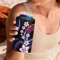 Hawaii Plumeria 4 in 1 Can Cooler Tumbler Sweet Gradient Polynesian Pattern