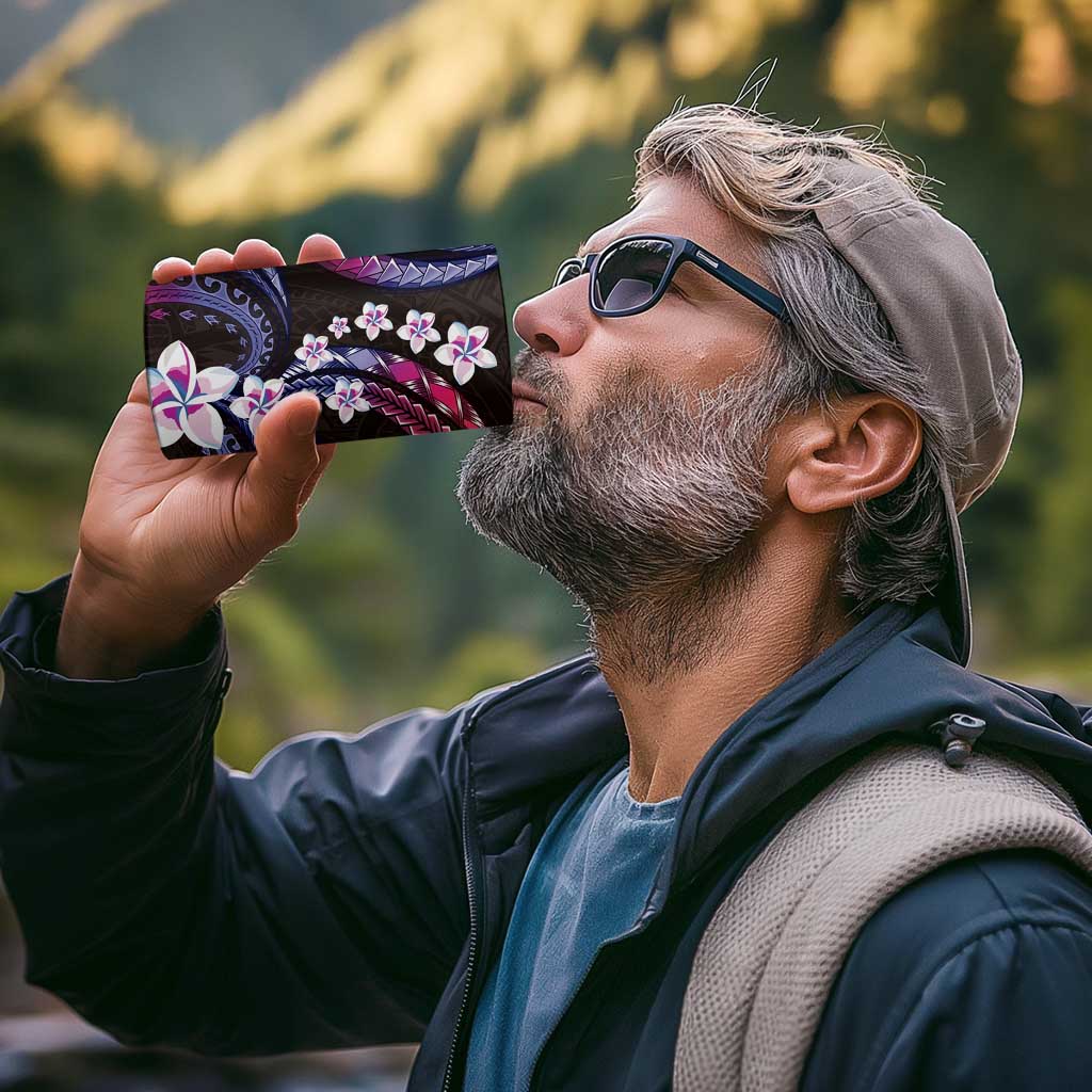 Hawaii Plumeria 4 in 1 Can Cooler Tumbler Sweet Gradient Polynesian Pattern