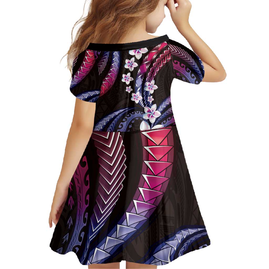 Hawaii Plumeria Family Matching Mermaid Dress and Hawaiian Shirt Sweet Gradient Polynesian Pattern