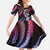 Hawaii Plumeria Family Matching Off The Shoulder Long Sleeve Dress and Hawaiian Shirt Sweet Gradient Polynesian Pattern