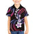 Hawaii Plumeria Family Matching Off The Shoulder Long Sleeve Dress and Hawaiian Shirt Sweet Gradient Polynesian Pattern