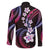 Hawaii Plumeria Family Matching Off Shoulder Maxi Dress and Hawaiian Shirt Sweet Gradient Polynesian Pattern