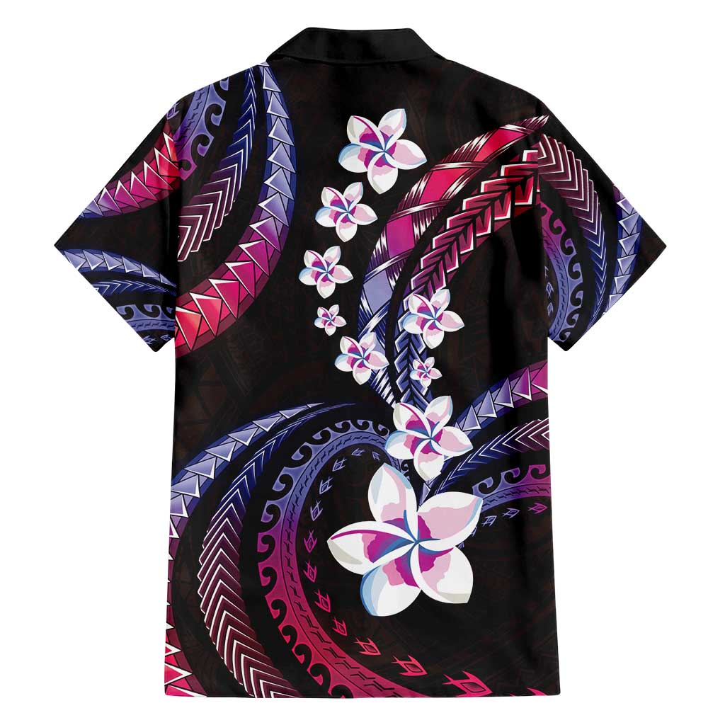 Hawaii Plumeria Family Matching Summer Maxi Dress and Hawaiian Shirt Sweet Gradient Polynesian Pattern