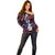 Hawaii Plumeria Off Shoulder Sweater Sweet Gradient Polynesian Pattern