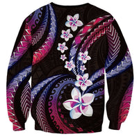 Hawaii Plumeria Sweatshirt Sweet Gradient Polynesian Pattern