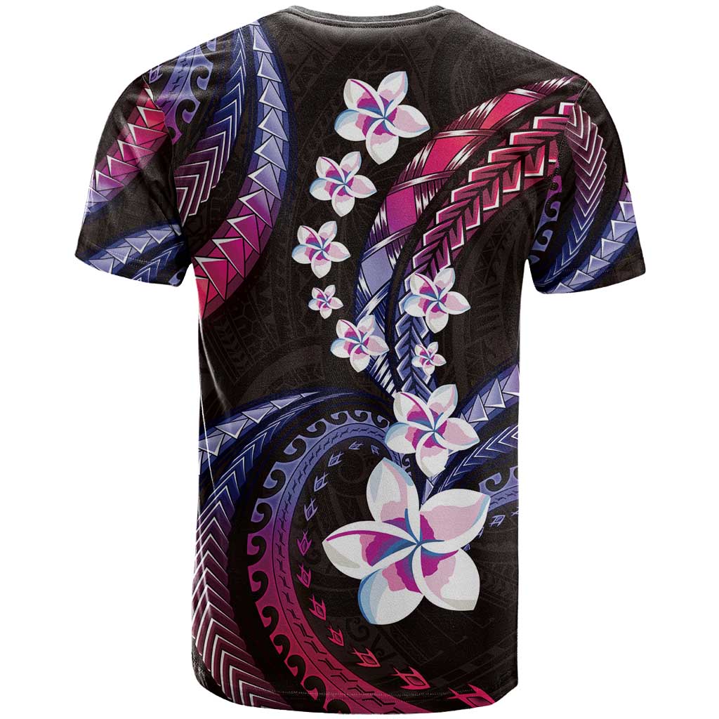 Hawaii Plumeria T Shirt Sweet Gradient Polynesian Pattern