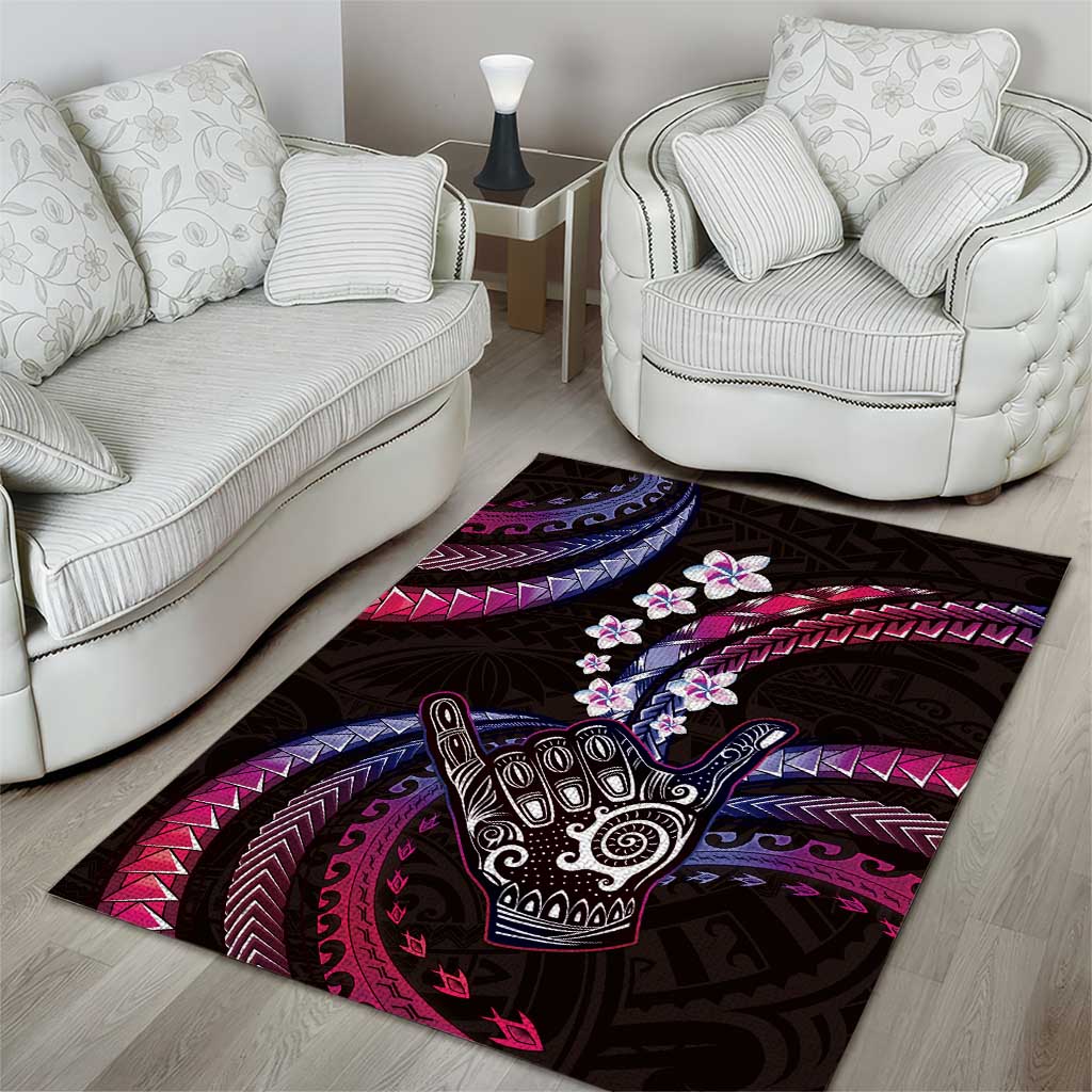 Hawaii Shaka Sign Area Rug Fantastic Frangipani Sweet Vibes