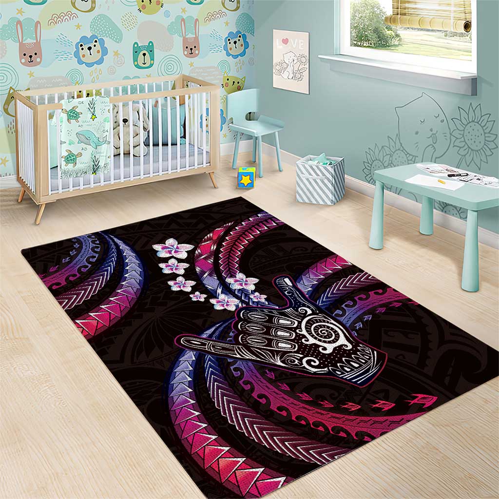 Hawaii Shaka Sign Area Rug Fantastic Frangipani Sweet Vibes