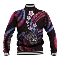 Hawaii Shaka Sign Baseball Jacket Fantastic Frangipani Sweet Vibes