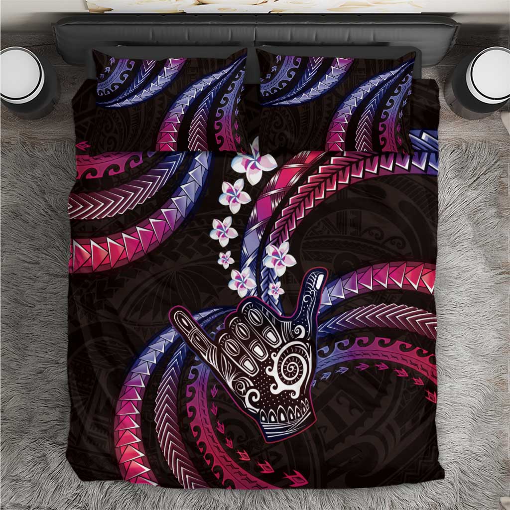 Hawaii Shaka Sign Bedding Set Fantastic Frangipani Sweet Vibes