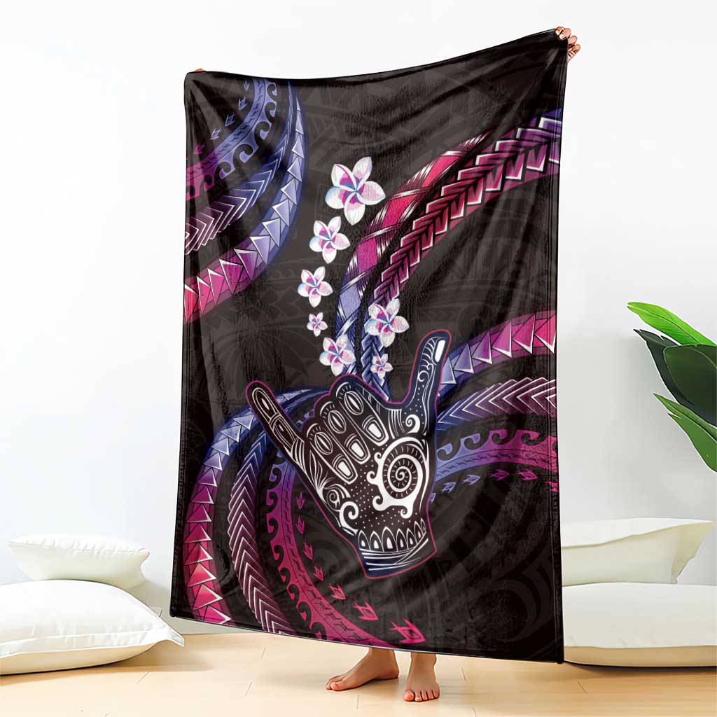 Hawaii Shaka Sign Blanket Fantastic Frangipani Sweet Vibes