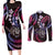 Hawaii Shaka Sign Couples Matching Long Sleeve Bodycon Dress and Long Sleeve Button Shirt Fantastic Frangipani Sweet Vibes
