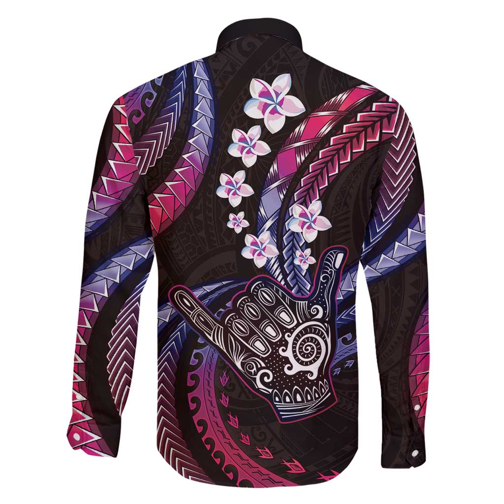 Hawaii Shaka Sign Family Matching Off Shoulder Maxi Dress and Hawaiian Shirt Fantastic Frangipani Sweet Vibes