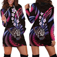 Hawaii Shaka Sign Hoodie Dress Fantastic Frangipani Sweet Vibes