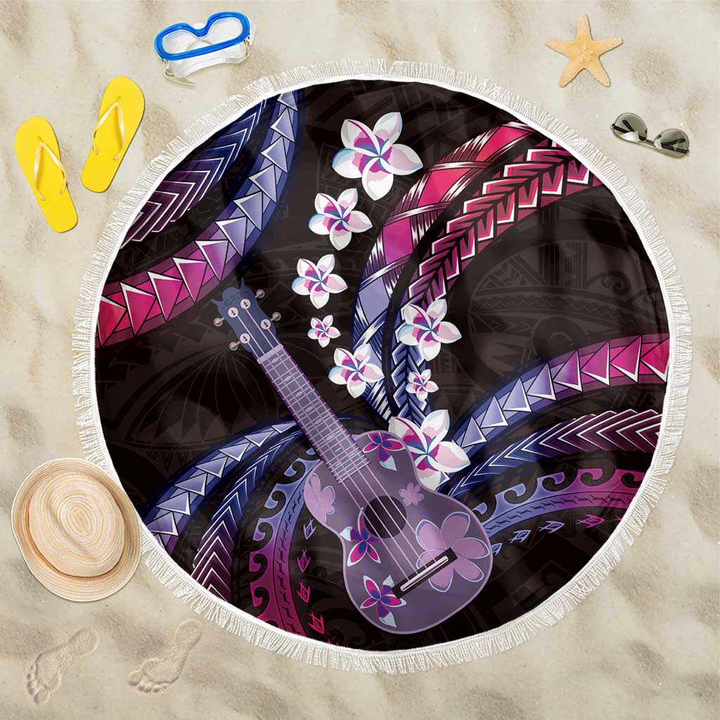 Hawaiian Ukulele Beach Blanket Sweet Dream Fantastic Plumeria LT01 One Size 150cm Pink - Polynesian Pride