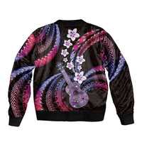 Hawaiian Ukulele Bomber Jacket Sweet Dream Fantastic Plumeria LT01 - Polynesian Pride