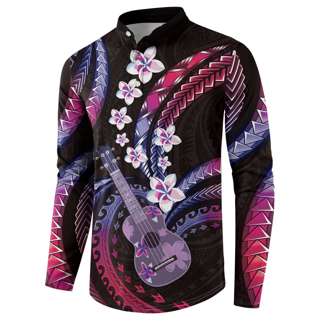 Hawaiian Ukulele Button Sweatshirt Sweet Dream Fantastic Plumeria LT01 - Polynesian Pride