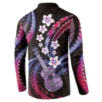 Hawaiian Ukulele Button Sweatshirt Sweet Dream Fantastic Plumeria LT01 - Polynesian Pride