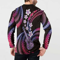 Hawaiian Ukulele Button Sweatshirt Sweet Dream Fantastic Plumeria LT01 - Polynesian Pride
