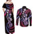 Hawaiian Ukulele Couples Matching Off Shoulder Maxi Dress and Long Sleeve Button Shirt Sweet Dream Fantastic Plumeria
