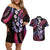 Hawaiian Ukulele Couples Matching Off Shoulder Short Dress and Hawaiian Shirt Sweet Dream Fantastic Plumeria
