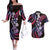 Hawaiian Ukulele Couples Matching Off The Shoulder Long Sleeve Dress and Hawaiian Shirt Sweet Dream Fantastic Plumeria