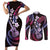 Hawaiian Ukulele Couples Matching Short Sleeve Bodycon Dress and Long Sleeve Button Shirt Sweet Dream Fantastic Plumeria
