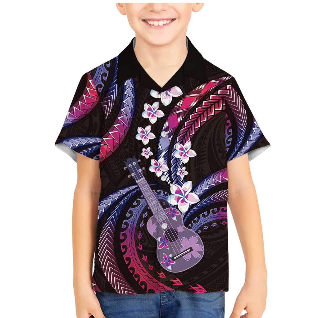 Hawaiian Ukulele Family Matching Mermaid Dress and Hawaiian Shirt Sweet Dream Fantastic Plumeria