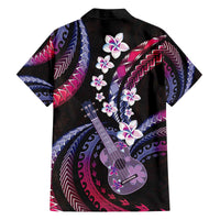Hawaiian Ukulele Family Matching Off The Shoulder Long Sleeve Dress and Hawaiian Shirt Sweet Dream Fantastic Plumeria
