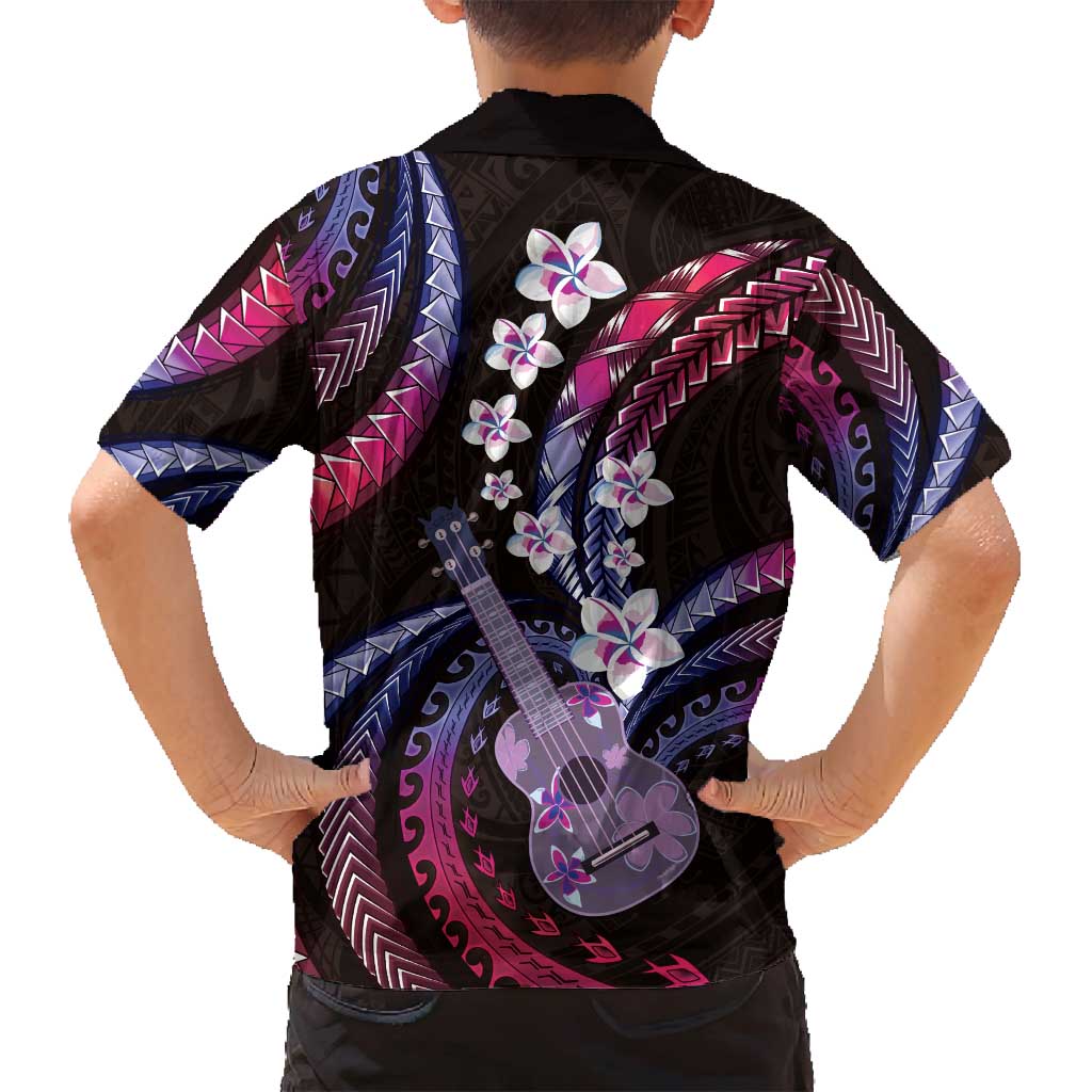 Hawaiian Ukulele Family Matching Puletasi and Hawaiian Shirt Sweet Dream Fantastic Plumeria LT01 - Polynesian Pride