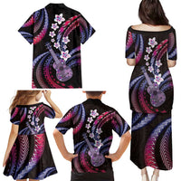 Hawaiian Ukulele Family Matching Puletasi and Hawaiian Shirt Sweet Dream Fantastic Plumeria LT01 - Polynesian Pride