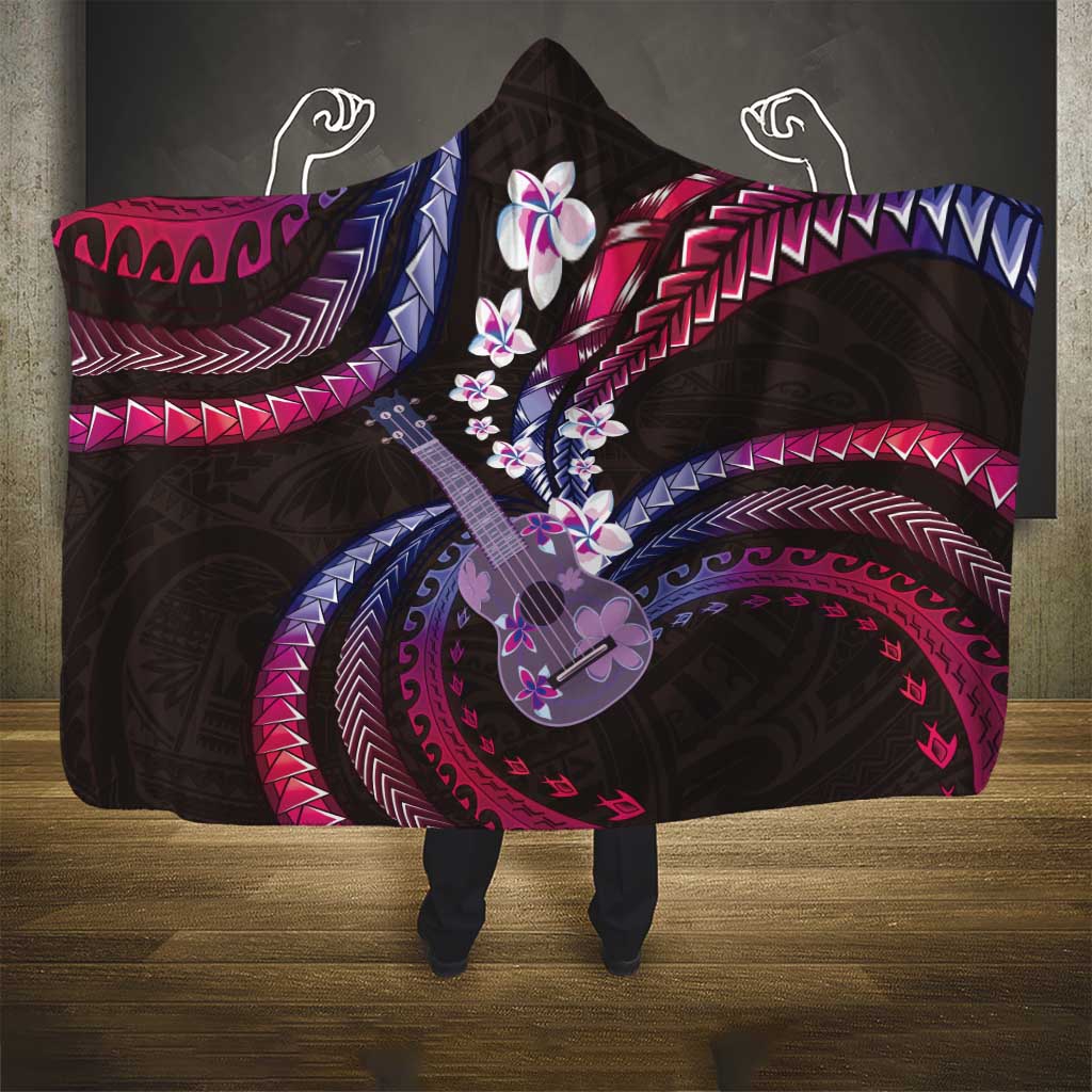 Hawaiian Ukulele Hooded Blanket Sweet Dream Fantastic Plumeria LT01 - Polynesian Pride