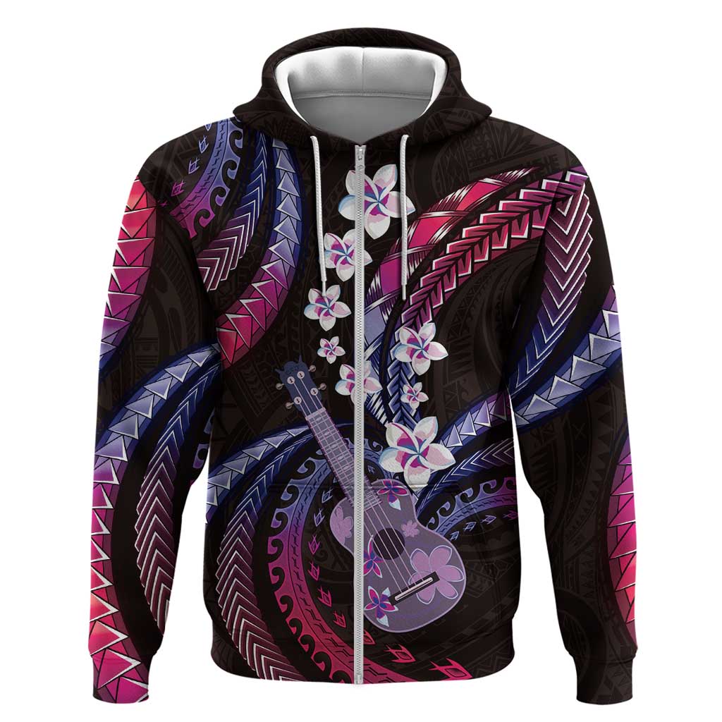 Hawaiian Ukulele Hoodie Sweet Dream Fantastic Plumeria