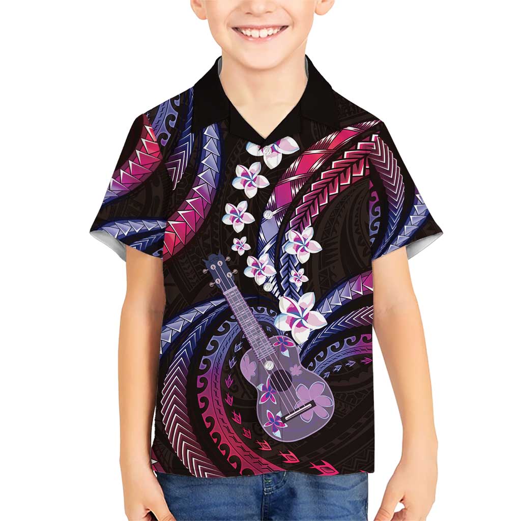 Hawaiian Ukulele Kid Hawaiian Shirt Sweet Dream Fantastic Plumeria