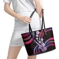 Hawaiian Ukulele Leather Tote Bag Sweet Dream Fantastic Plumeria LT01 - Polynesian Pride