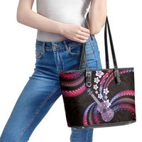Hawaiian Ukulele Leather Tote Bag Sweet Dream Fantastic Plumeria LT01 - Polynesian Pride