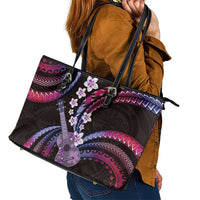 Hawaiian Ukulele Leather Tote Bag Sweet Dream Fantastic Plumeria LT01 - Polynesian Pride
