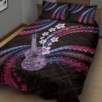 Hawaiian Ukulele Quilt Bed Set Sweet Dream Fantastic Plumeria