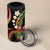 Hawaii Turtles Plumeria 4 in 1 Can Cooler Tumbler Reggae Polynesian Pattern