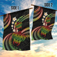 Hawaii Turtles Plumeria Garden Flag Reggae Polynesian Pattern