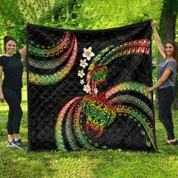Hawaii Turtles Plumeria Quilt Reggae Polynesian Pattern