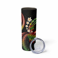 Hawaii Turtles Plumeria Skinny Tumbler Reggae Polynesian Pattern