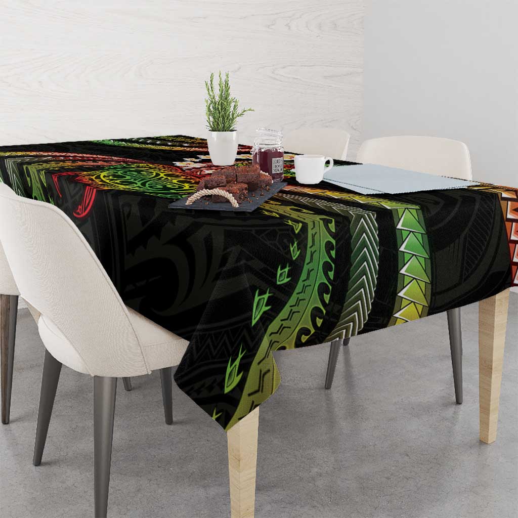 Hawaii Turtles Plumeria Tablecloth Reggae Polynesian Pattern